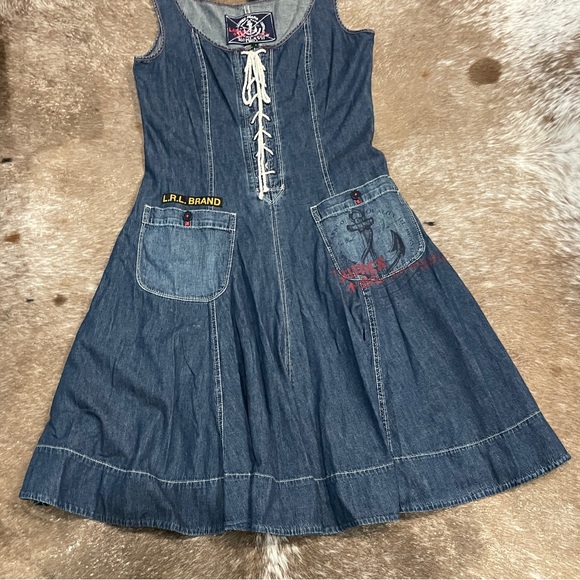 Lauren Ralph Lauren Company Denim Sleeveless Women Dress Limited Edition Size 6 - Picture 2 of 6
